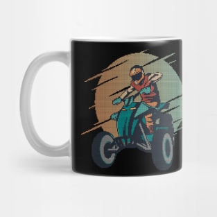 Pixel Quad Biker - low-bit graphics - gift Mug